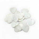 15mm Real Natural Shell Heart Cabochons